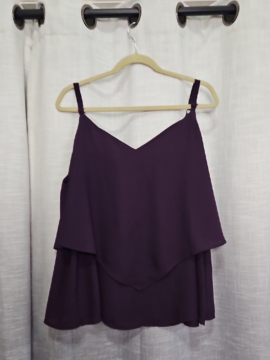 torrid Tops - torrid Purple Layered V-Neck Tank Top